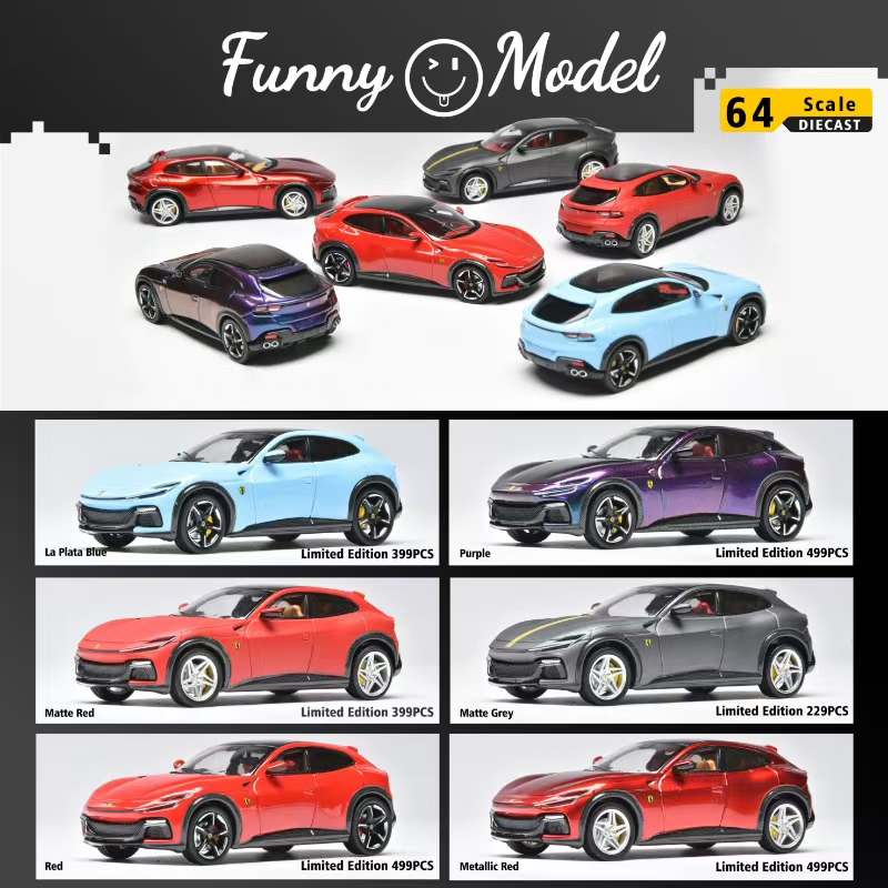 Die Cast Car 1 64 - มีสินค้าในสต็อก รถโมเดลไดแคสต์ Purosangue F SUV FUV