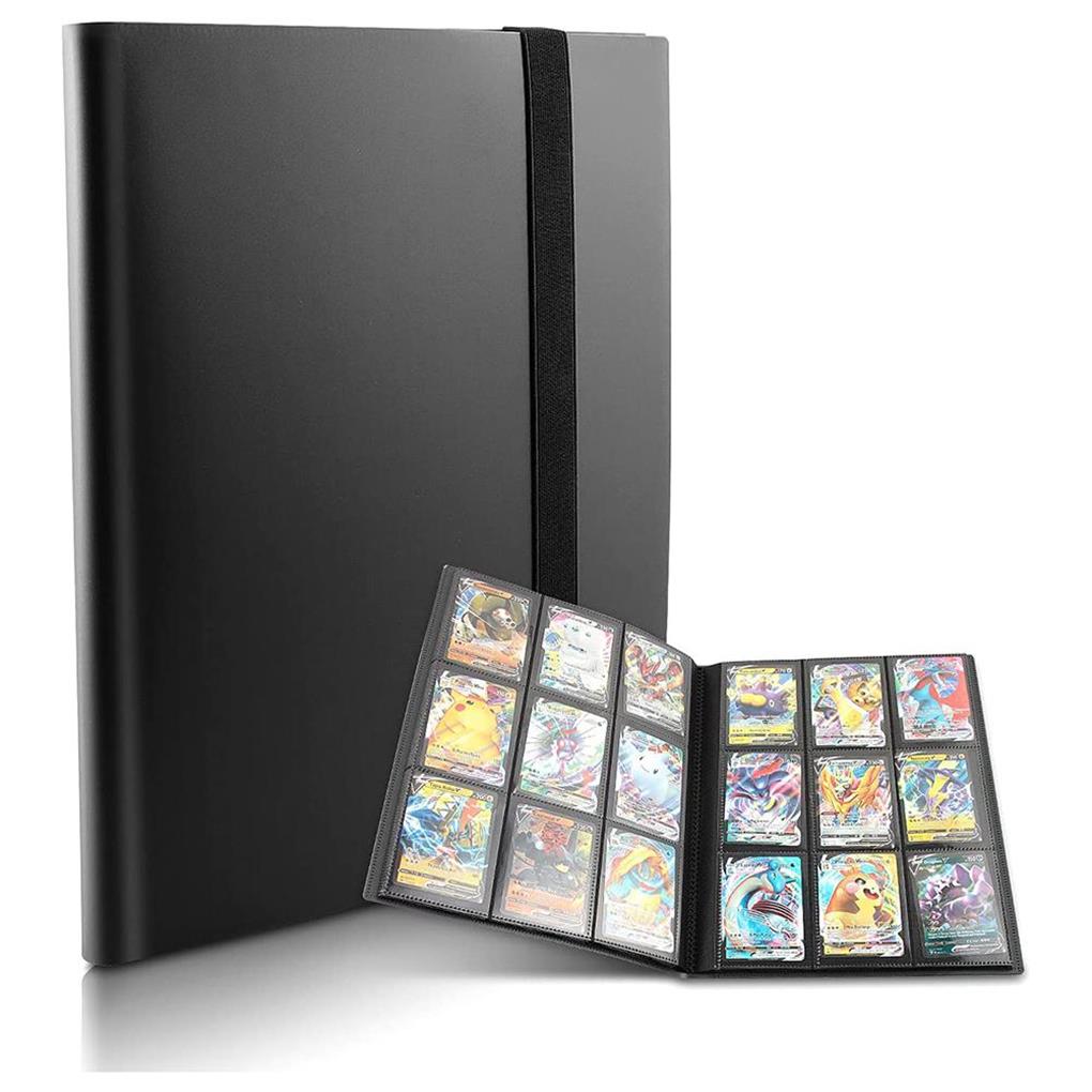 Pokemon Binder Card - ที่ใส่บัตรสะสมเหรียญแบบพกพา, ที่ใส่การ์ด360มีกระเป๋า9ใบเหมาะสำหรับการ์ดโปเกมอนการ์ดเบสบอลการ์ดฟุตบอล
