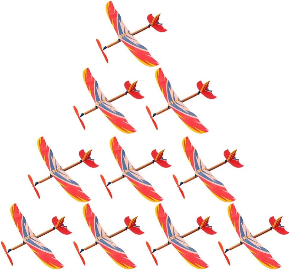 Model Airplane Plastic - 5/10 ชิ้นยาง Band Powered เครื่องบินเครื่องร่อนเครื่องบินเครื่องบินทิ้งระเบิดเครื่องบินวันเกิด Party
