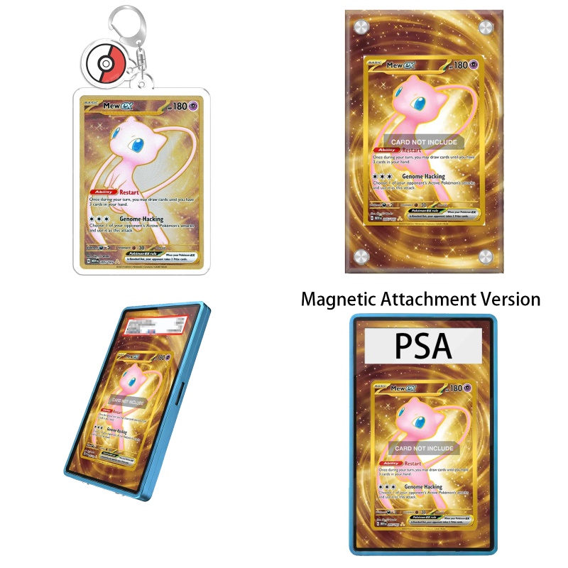 Display Case Acrylic - กล่องอะคริลิคใส่การ์ดโปเกมอน TCG 151 มิว เอ็กซ์ ลายอนิเมะ