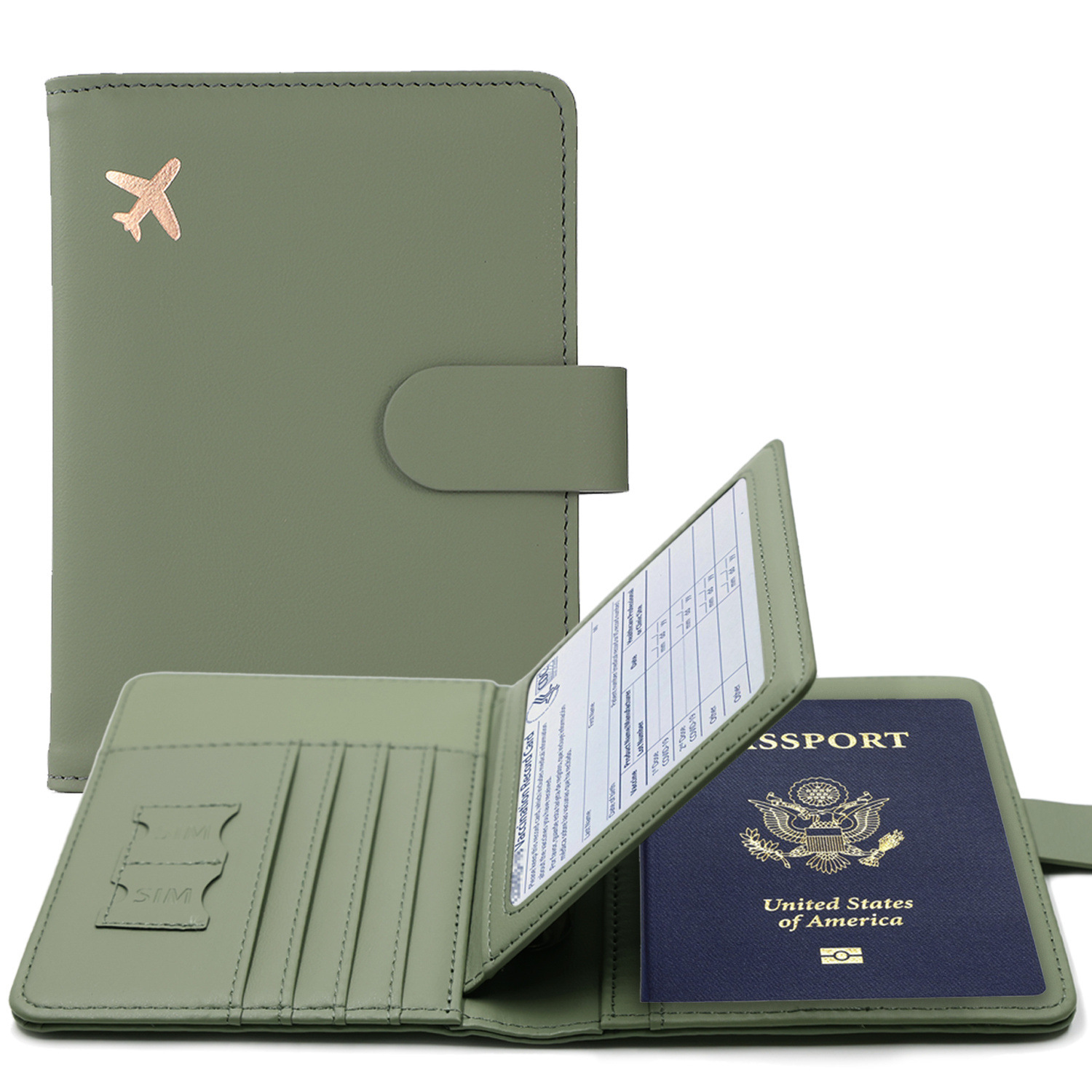Card Top Loader - ปกหนังสือเดินทาง RFID กรณีผู้ถือหนังสือเดินทางกระเป๋าสตางค์หนังสือเดินทางมัลติฟังก์ชั่น ID ผู้ถือบัตรเครดิตกระเป๋าสตางค์เดินทางอุปกรณ์เสริมการเดินทาง