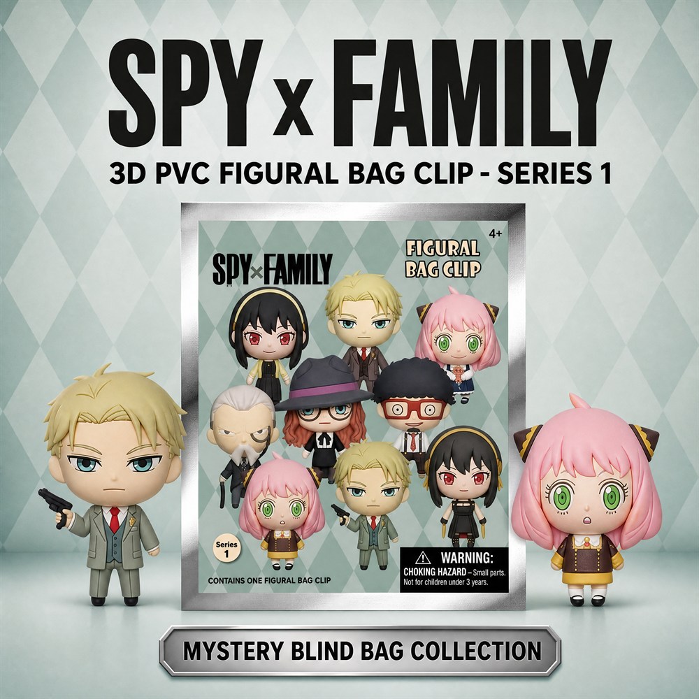 Mystery Box Blind Bag - สไปเอ็กซ์แฟมิลี่ พวงกุญแจคลิปกระเป๋า 3D PVC แบบสุ่ม กล่องปริศนา