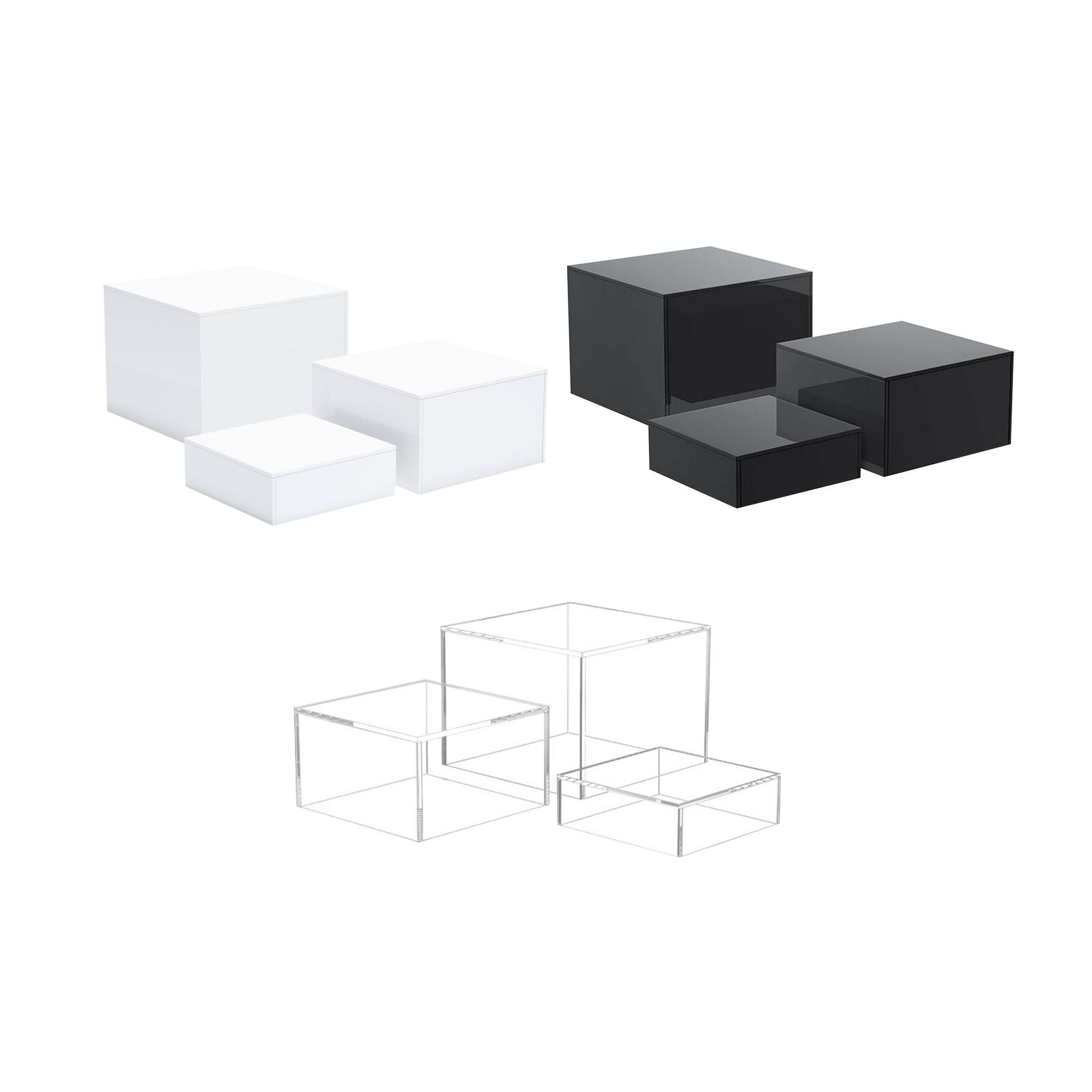 Display Risers Set - ชั้นวางบุฟเฟ่ต์ 3 ชั้น ชั้นวางอเนกประสงค์ ชั้นวางขนมหวาน ชุดจัดแสดงสำหรับบุฟเฟ่ต์