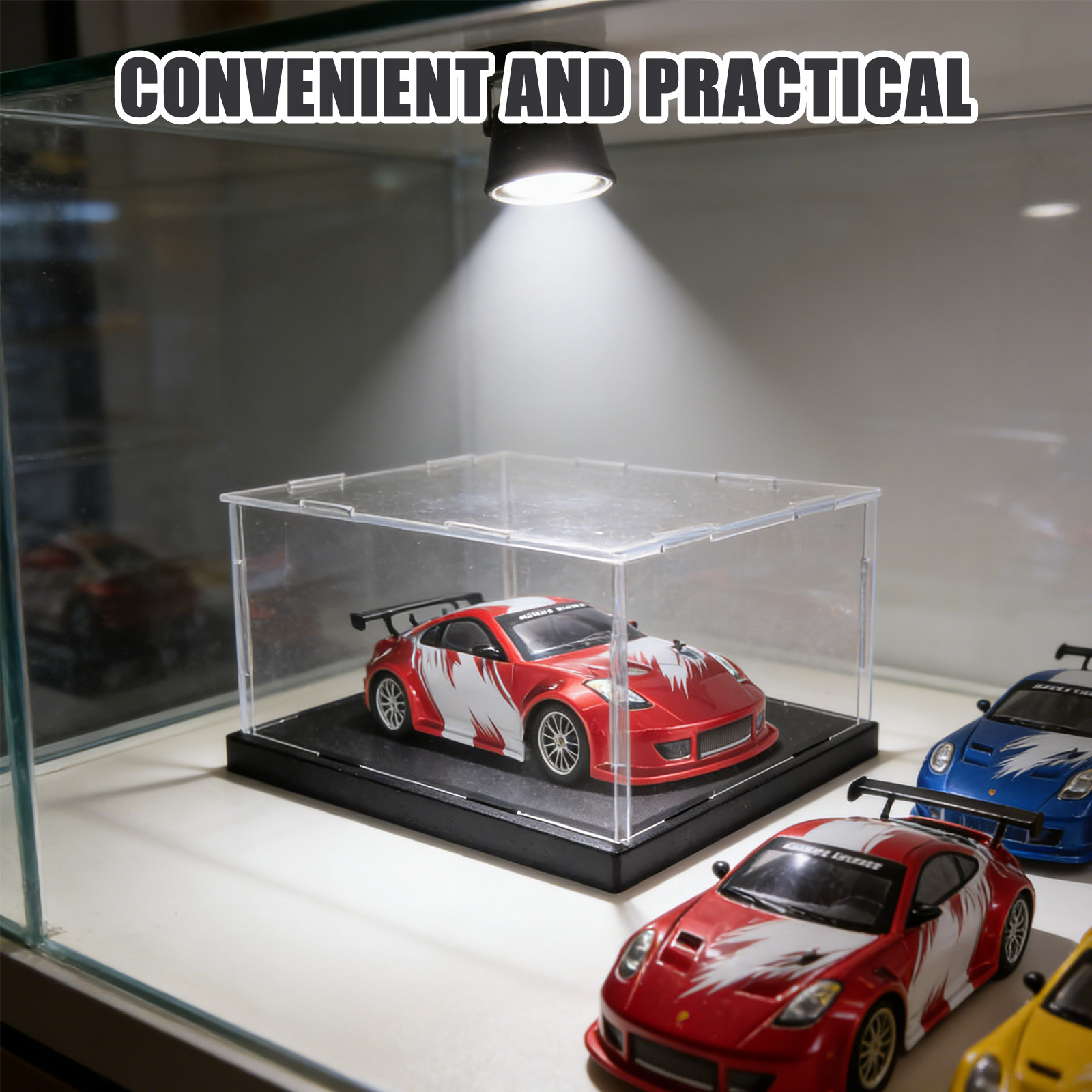 Display Case Acrylic - กล่องโชว์รถอะคริลิกใส ป้องกันฝุ่น ขนาดเล็ก 8x6x4 นิ้ว สำหรับสะสมรถ