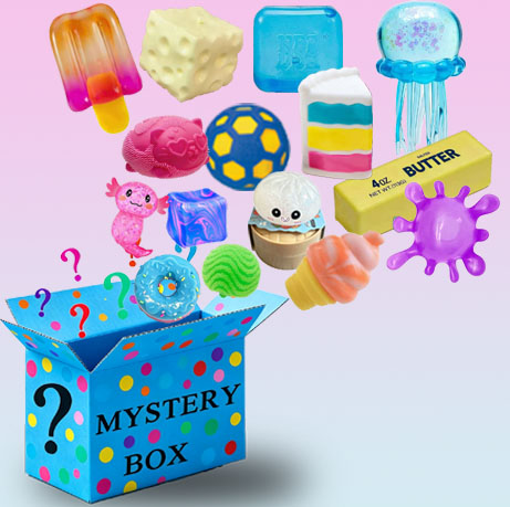 Mystery Box Blind Bag - กล่องสุ่มของเล่นบีบสุดฮิตน่ารัก คิวบ์และโอเชียน สควิชชี่ ปี 2026 ของเล่นบีบเซอร์ไพรส์สุ่ม