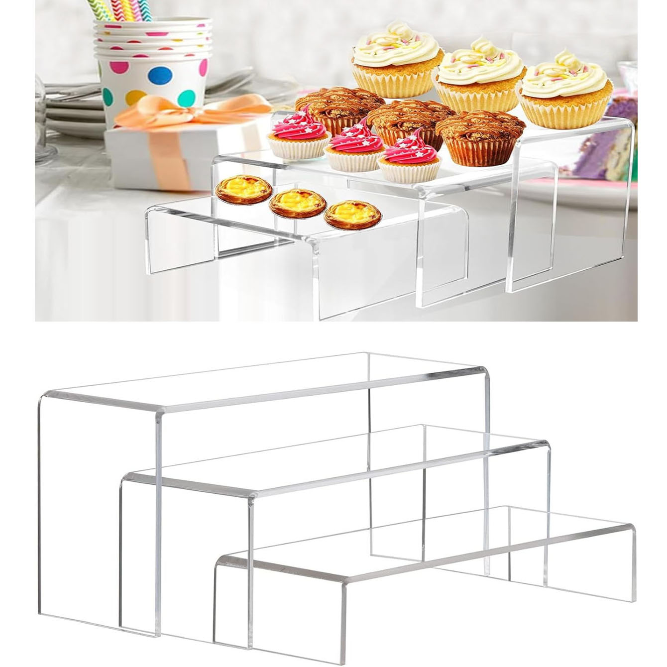 ชั้นวางอะคริลิกใส 3 ชิ้น, ชั้น - Pop Display Shelf บทวิจารณ์และราคา